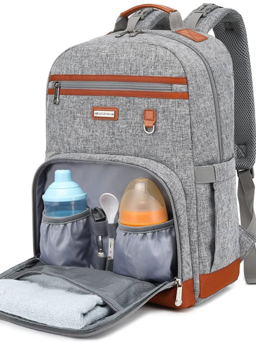 Diaper Bag Backpack, Large Baby Nappy Bags with Portable Changing Pad for Boys